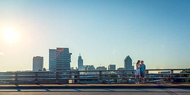 Boylan bridge Raleigh skyline