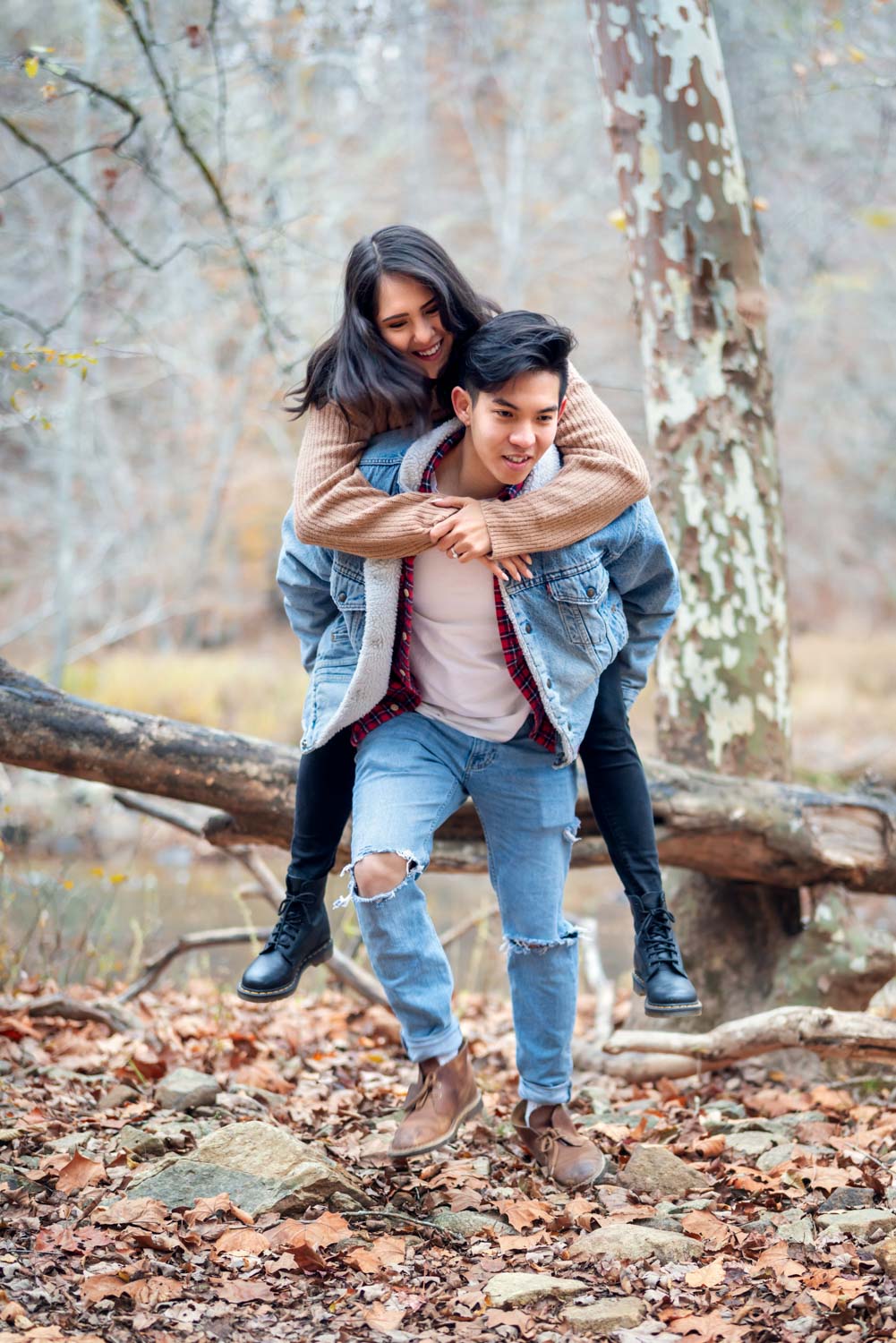 Eno River Engagement photography Durham