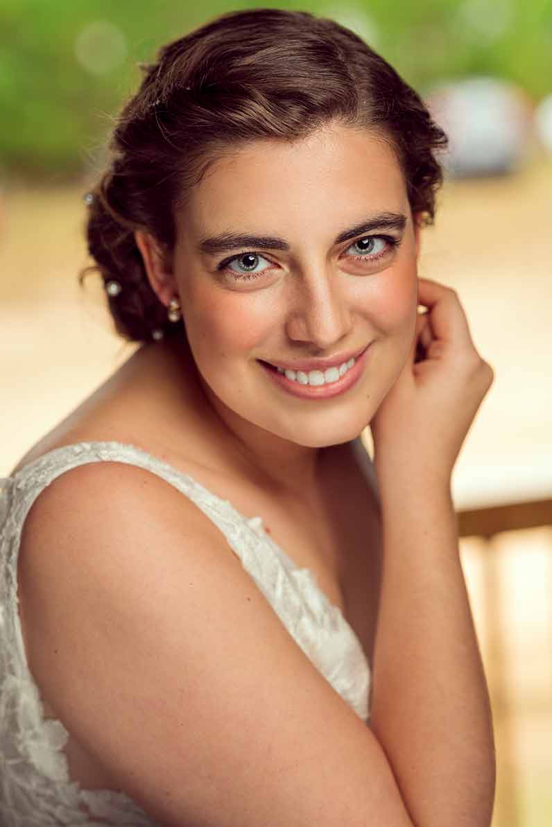 Bridal portrait close-up